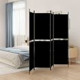 thumbnail image 1 of vidaXL 4-Panel Room Divider Black 200x200 cm Fabric, 1 of 5