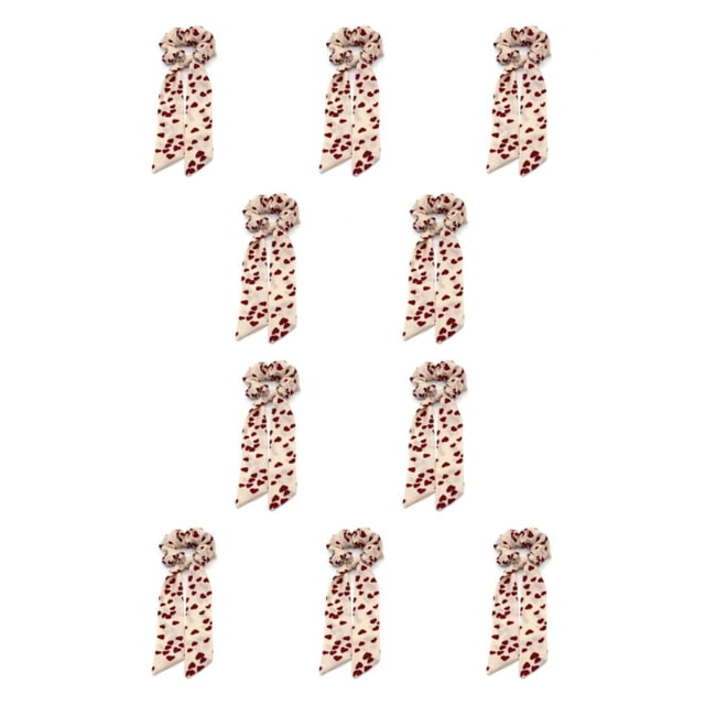 Diadema de cinta vintage Qarigey poliéster para mujer Accesorios para el cabello 10Conjunto 142G Corazón beige