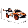 thumbnail image 4 of Montable Electrico para Niños Carro Rally con Control Remoto Sonido, Bluetooth, Luz Led, 12v-Naranja, 4 of 7