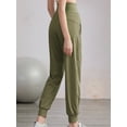 thumbnail image 3 of Biezeib Women Spring Autumn Baggy Pants Solid Color Elastic Waist Sweatpants Jogger Pants, 3 of 6