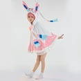 thumbnail image 3 of HAIKYUU Anime Cute Cloak for Women Short Pink Cloak and Scarf Set with Tail, 3 of 6