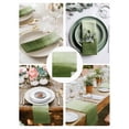 thumbnail image 3 of Sage Green Ombre Cloth Napkins Set of 8 Reusable Dinner Napkins, Modern Abstract Art Ocean Oil Painting Cocktail Napkin Washable Table Napkins for Wedding/Holiday Party/Baby Shower 20"x20", 3 of 7