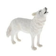 thumbnail image 3 of serony Figurine Réaliste en Plastique Modèle de Simulation Jouets Modèle Animal Loup Blanc, 3 of 8
