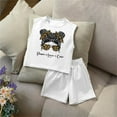 thumbnail image 2 of MEZZALL Girls Summer Outfits 2 Piece Sets Graphic Cute O-Neck Sleeveless Toddler Tank Tops And Shorts Casual Playwear Soft Breathable Comfortable Outfits For Baby Girl Lovely Dailywear, 2 of 3