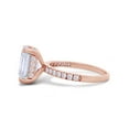 thumbnail image 3 of 3 1/2 ct. t.w Center 10X8MM Emerald Cut Lab Created Moissanite Diamond Solitaire Engagement Ring In 14K Rose Gold Over Sterling Silver (G-H Color, VVS1 Clarity, 3.50 Cttw)-8, 3 of 6