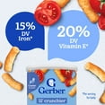 thumbnail image 6 of (3 pack) Gerber Snacks for Baby Lil Crunchies Garden Tomato Puffs, 1.48 oz Canister, 6 of 17