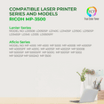 thumbnail image 2 of TCT MP-3500 Toner Cartridge 2 Pack - Premium Compatible Replacement for Ricoh Aficio MP-3500 884922 8400040 841346 Black, 2 of 6