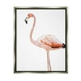 thumbnail image 3 of Stupell Industries Tropical Pink Flamingo Bird Casual Animal Design Graphic Art Luster Gray Floating Framed Canvas Print Wall Art, Design by Amelia Noyes, 3 of 5