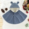 thumbnail image 2 of Krdevn Toddler Baby Girls Boys Winter Button Velvet Plain Hooded Cloak Cape Poncho Dress Up Clothes,Kids Clothing,2-4 Years, 2 of 6