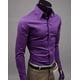 thumbnail image 1 of Camisa de manga larga para hombre, color caramelo, ajustada, para hombre, color morado, XL ShuxiuWang 8390612429835, 1 of 1