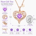 thumbnail image 4 of HESHPAWS Love Pendant Necklaces for Women With Birthstone Zirconia, Christmas Birthday Anniversary Jewelry Gift for Women Wife, 4 of 6