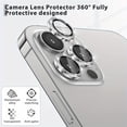 thumbnail image 4 of CNKOO Sparkling Rhinestone Camera Lens Film for iPhone 15/14/13/12/11 Pro Max/Plus ZZZ, 4 of 7