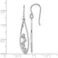 thumbnail image 3 of Sterling Silver Inspired, Sparkling 44.8 Mm 8.8 Tone Rhodium-Plated Polished Oval Bubbles Dangle Earrings, 3 of 3
