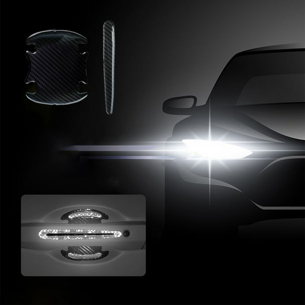Accesorios para el coche, película protectora para manija de puerta de coche, pegatina reflectante invisible para manija de puerta, pegatina de fibra de carbono para manija de puerta, pegatina para ar