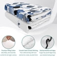 thumbnail image 4 of Twin XL Quilt Set 68''x98'', Blue Eucalyptus Leaves Lightweight Summer Bedspread Coverlet Set with 2 Pillow Shams, Summer Botanical Watercolor Breathable All Season Quilt Bedding for Dorm/Guest Room, 4 of 9