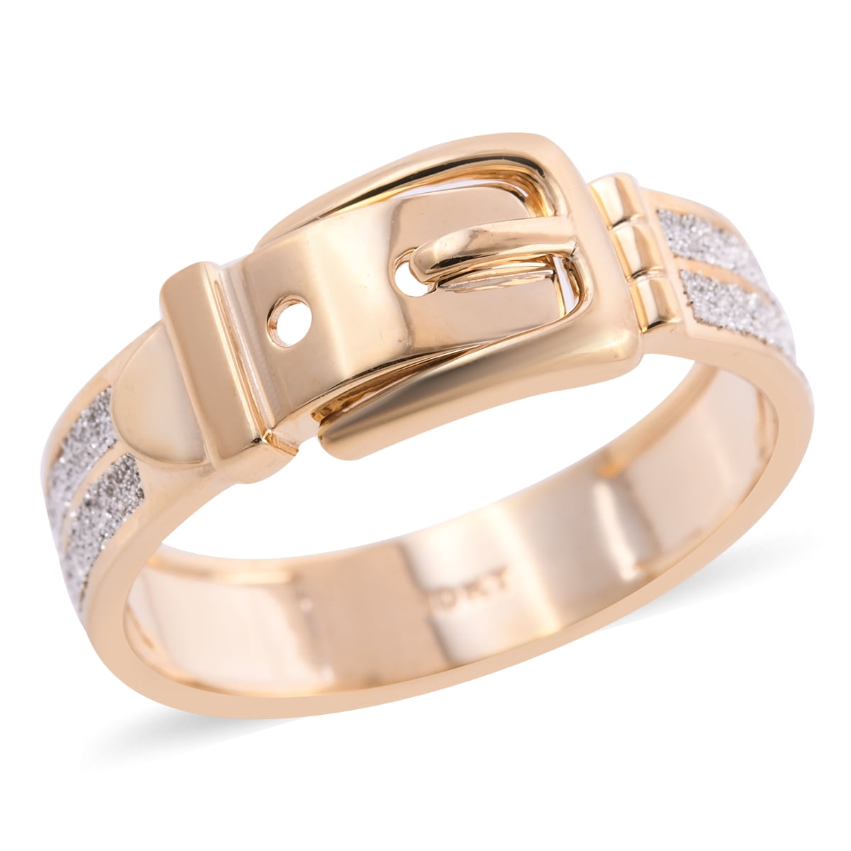 Shop LC Yellow Gold Buckle Ring Gifts 
