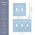 thumbnail image 3 of Dailycode Light Switch Plate Covers 3 Gang Wall Plate Plastics Outlet Covers for Kitchen Home Office Decor Baby Blue, 3 of 8