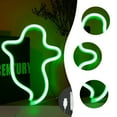 thumbnail image 4 of Ghost Neon Signs Halloween Night Lights, Ghost Shape Hanging LED Signs Lamp USB/Battery Powered Night Lights, Horror Ghost Neon Lamp for Halloween Carnival Party Room Table Art Decoration, 4 of 6