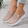 thumbnail image 2 of Oyedens Glitter Slip on Loafers for Women Casual Platform Canvas Shoes Fashion Sneakers Walking Flats, 2 of 6