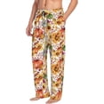 thumbnail image 2 of Daiia Sunflowers Pumpkins And Autumn Leaves Men's Sleep Pant with Pockets and Drawstring,Pajama Pants-Small, 2 of 9