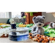 FURCLAN Cat Water Fountain, Glass, 108oz/3.2L, Cordless Battery Operated, Motion Sensor, for Cats and Dogs