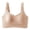 Khaki, variant on Women Full Coverage Wireless 4 Level Adjustable Lifting Minimizer Vest Bra Khaki M