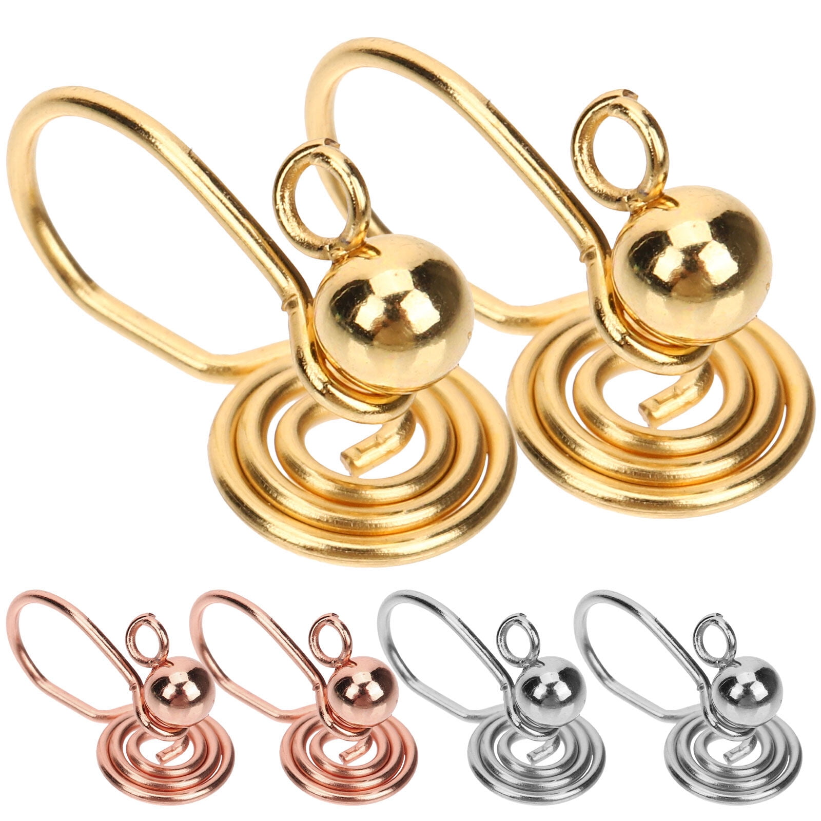 6pcs Pressure Earrings Clip On Earring Fake Earrings Spiral Clip