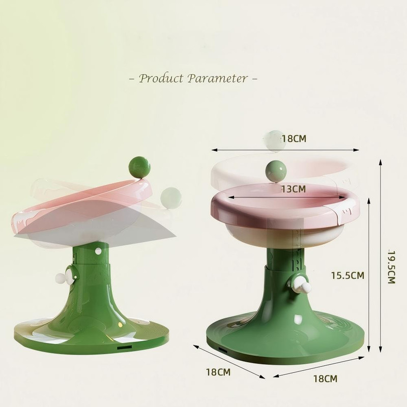 Fairela Lightweight Habitat Mounted Regular Ceramic Food & Water Bowl with 1 Cat Bowl, Pink Floral