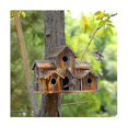thumbnail image 3 of Bird House, Bird House For Outside, Wooden Bird Houses For Outside Hanging, 6 Hole Handmade Natural, 3 of 5