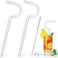 thumbnail image 1 of nipocaio Pipette Réutilisable Anti-Rides Courbée Prévention des Rides Flûte Latérale Pipette 2 Pipettes + 1 Brosse, 1 of 5