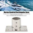 thumbnail image 4 of Boat Handrail Fitting Rectangular Base Silver Rugged Rustproof Boat Deck Handrail for Marine Yacht, 4 of 7