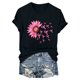 thumbnail image 4 of Fiudx Liquidación de Ofertas Flash Blusa de Manga Corta con Estampado de Moda para Mujer, Divertida Camiseta con Cuello Redondo, 4 of 4