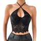 thumbnail image 1 of Txlixc Chaleco de encaje corto negro solido Txlixc  moda, 1 of 9