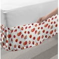 thumbnail image 2 of Watercolor Bed Skirt, Pattern Ripe Strawberries Blueberries Tasty Fresh Fruits, Elastic Bedskirt Dust Ruffle Wrap Around for Bedding Decor, 4 Sizes, Slate Blue Vermilion, by Ambesonne, 2 of 2