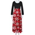 thumbnail image 6 of FAVIPT 2024 Christmas Dress Womens Christmas Maxi Dress,Women's Plus Size Xmas Snowflake Print Long Sleeve Crewneck Holiday Ankle-Length Dresses, 6 of 6