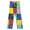 thumbnail image 3 of Bandana Paisley Patchwork Pattern Women's Pajamas Pajama Pants Women's Sleepwear Lounge Sleep Bottoms Stretch with Pockets, 3 of 7