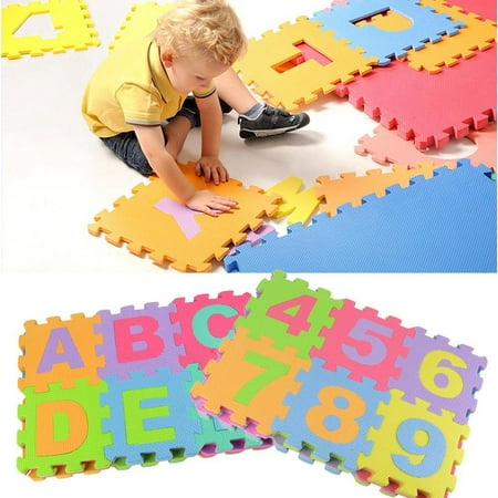 Alphabet Numbers Soft Foam Play Puzzle Mats Children Kids Play