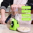 thumbnail image 3 of Hariumiu Vegetable Cutting Machine Kitchen Vegetable Slicer with 3 Replaceable Stainless Steel Blades Rotary Cheese Grater with Handle for Cucumber, 3 of 8