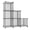 Grey, variant on Stackable Plastic Shelving Unit Translucent Twill 6 Cube Storage for Bedroom Home