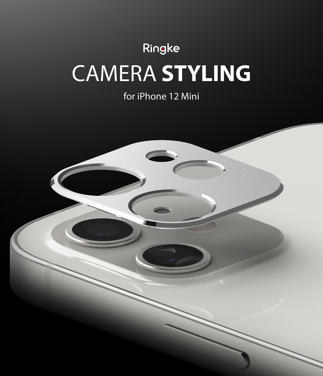 Ringke Camera Styling Für IPhone 12 Mini - Kameraschutzring Aus Aluminium, Silber