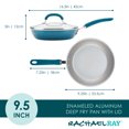 thumbnail image 2 of Rachael Ray Create Delicious 9.5 inch Aluminum Nonstick Covered Deep Frying Pan, Teal Shimmer, 2 of 9
