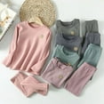 thumbnail image 4 of CSCHome 2PCS Toddler Girls Thermal Underwear Set Kids Boys Autumn Soft Long Johns Sets Winter Thermal Top and Bottom Set for 2-14 Years Old, 4 of 8