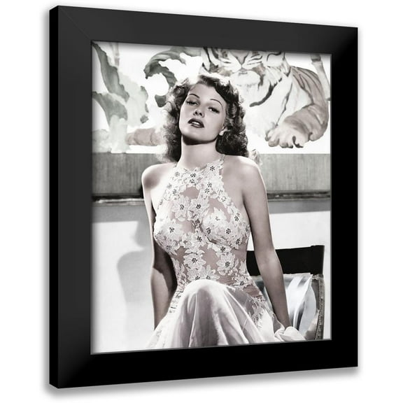 Hollywood Photo Archive 12x14 Black Modern Framed Museum Art Print Titled - Rita Hayworth - You Were Never Lovelier