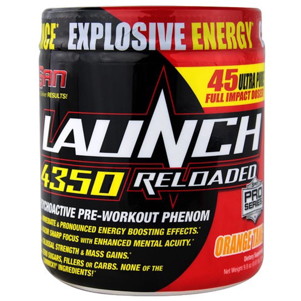 SAN Launch 4350 Reloaded Protein Powder, Orange Tang, 0.75 Lb
