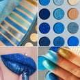 thumbnail image 5 of Blue Eyeshadow Palette ,DE’LANCI 15 Color  Professional Dreams Blue Eye Shadow Makeup Pallet,High Pigmented Matte Shimmer Makeup Pallete Brown Nude,Gray Silver,Cruelty Free,Cute Mini Size Pallet, 5 of 5