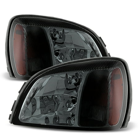 - Fit 2000-2005 Cadillac Deville Smoked Replacement Headlights L+R 2001 2002