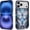 Geometric Colors, variant on Case for iPhone 17 Air, Durable Drop Protection Shockproof Silicone Hard PC 2 in 1 Hybrid Protective with Stylish Pattern Design Romantic Love Flower