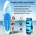 thumbnail image 4 of SereneLife Inflatable Stand Up Paddle Board - Wide Stable Design, Non-Slip Deck for Adults & Youth with Premium Paddle Board Accessories: Carry Bag, Dual Action Pump, Paddle, Ankle Leash - 10'6", 4 of 7