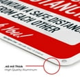 thumbnail image 6 of Social Distancing Sign, Customers Please Maintain Social Distancing, 10x14 Aluminum, 6 of 8