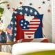 thumbnail image 5 of Funda de almohada de lino con estampado de estrellas patrióticas | Funda de almohada decorativa para el 4 de julio con cremallera invisible | Funda lavable para sofá, sillón o dormitorio, 5 of 6